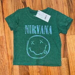 NIRVANA Kids Tee in Heather Green